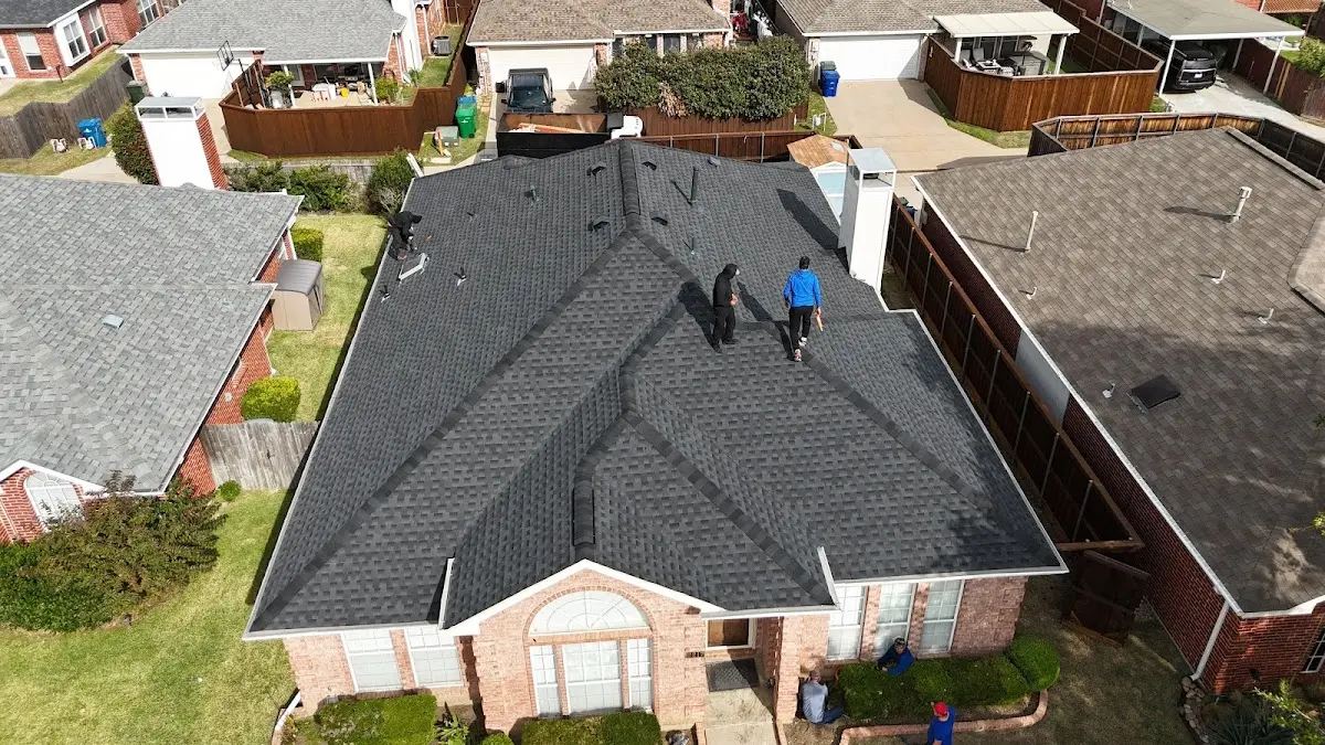 Slate & Tile Roof Repair work in progress on a Edgemere property